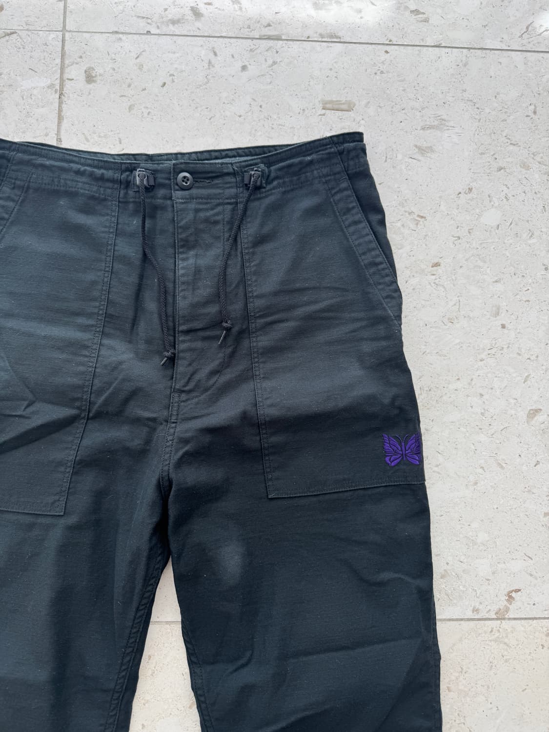 니들즈 Needles 스트링 퍼티그 팬츠 남여공용 xs 블랙  상품이미지3