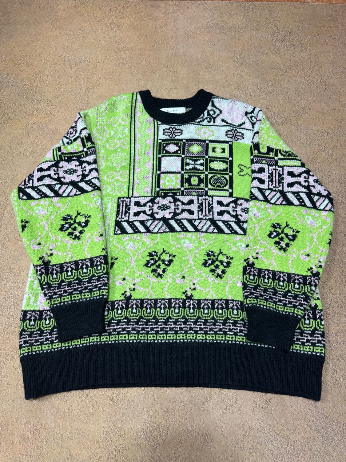 바배) 빈티지 멀티컬러 배색 니트 상품이미지2