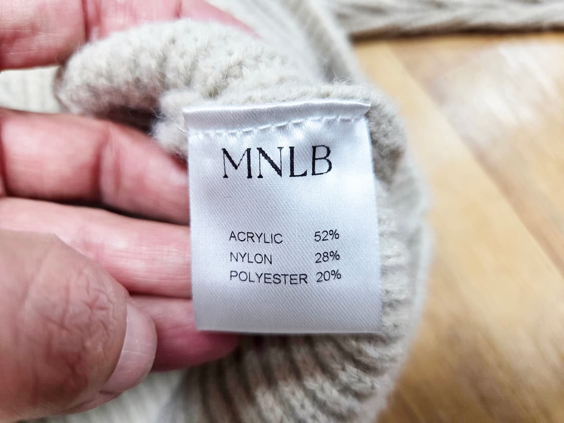 디어먼트(MNLB) 펌킨 레글런 카라넥 니트집업가디건 프리사이즈 새상품 상품이미지7