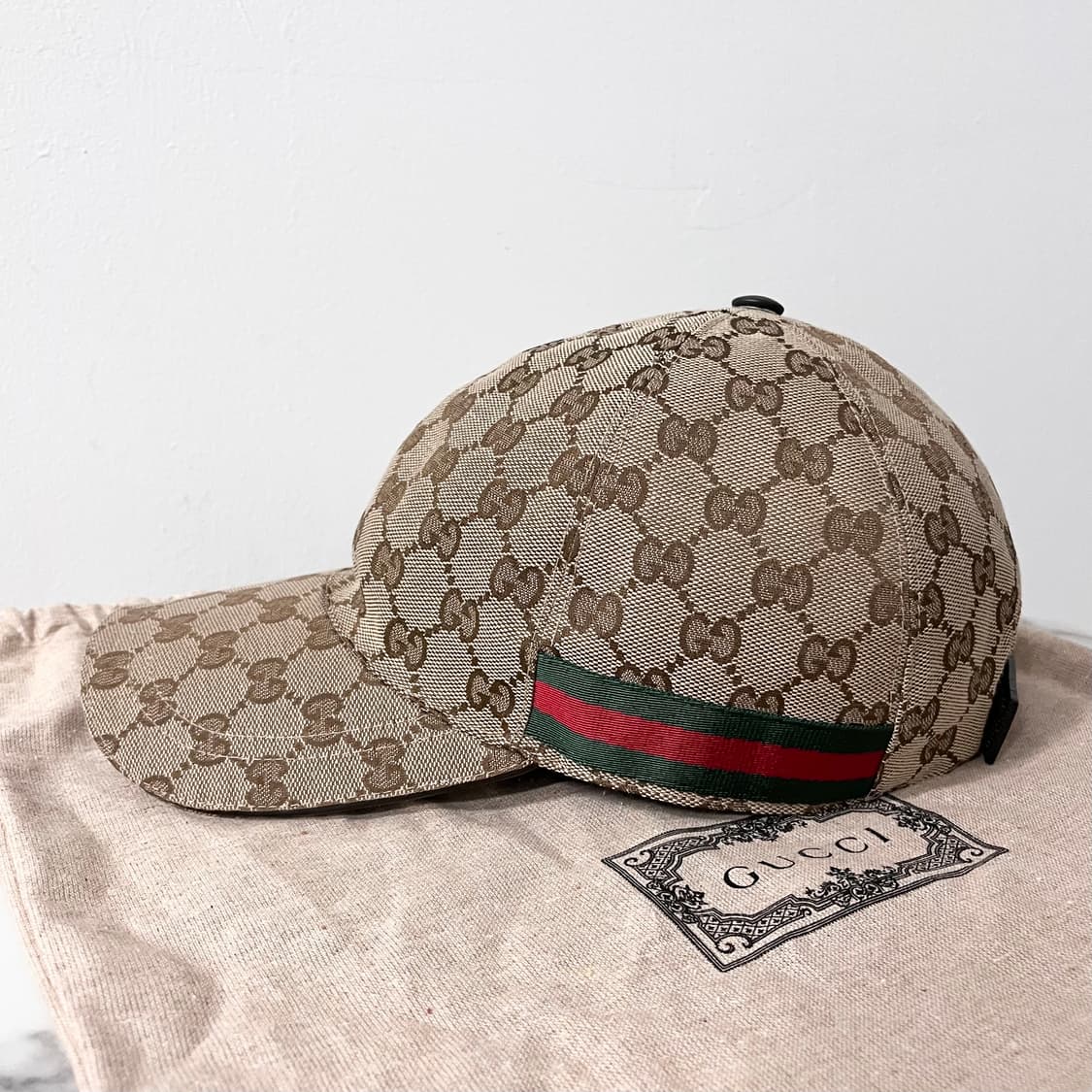 [미사용/정품] 구찌 웹 GG 볼캡 모자 상품이미지4