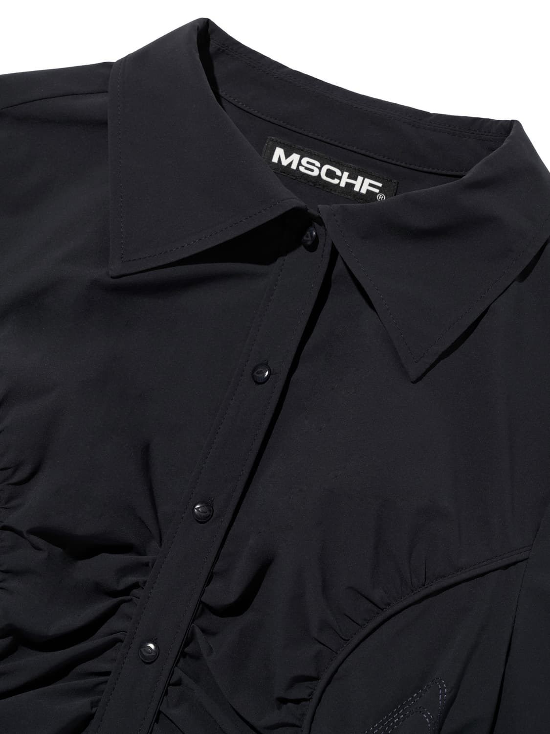 [L] 미스치프 셔링 셔츠 SHIRRING SHIRT-CHARCOAL 상품이미지3