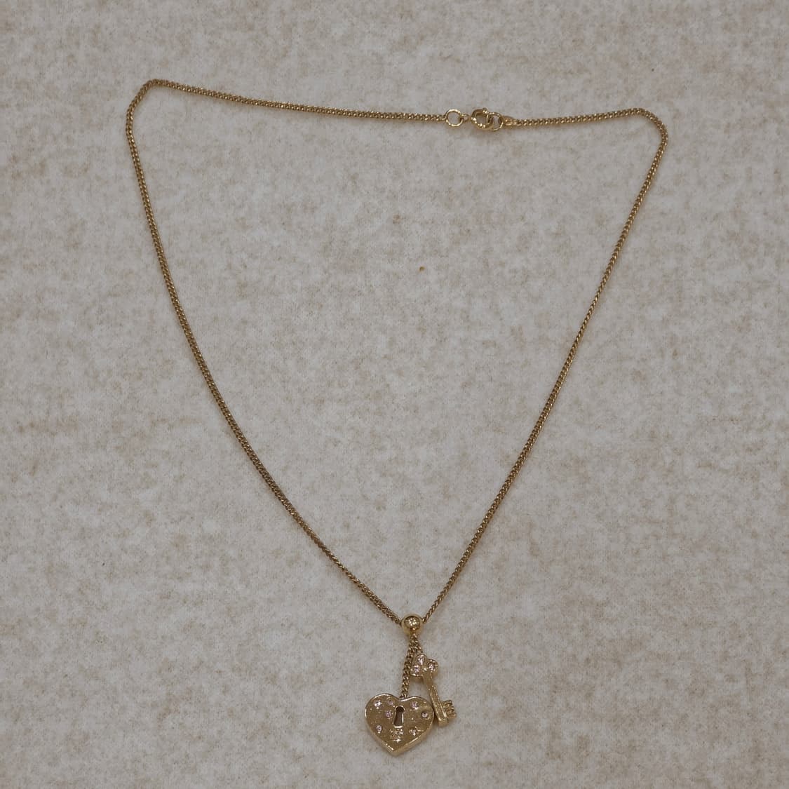 샤넬 하트자물쇠 열쇠 펜던트 금장 목걸이 상품이미지5