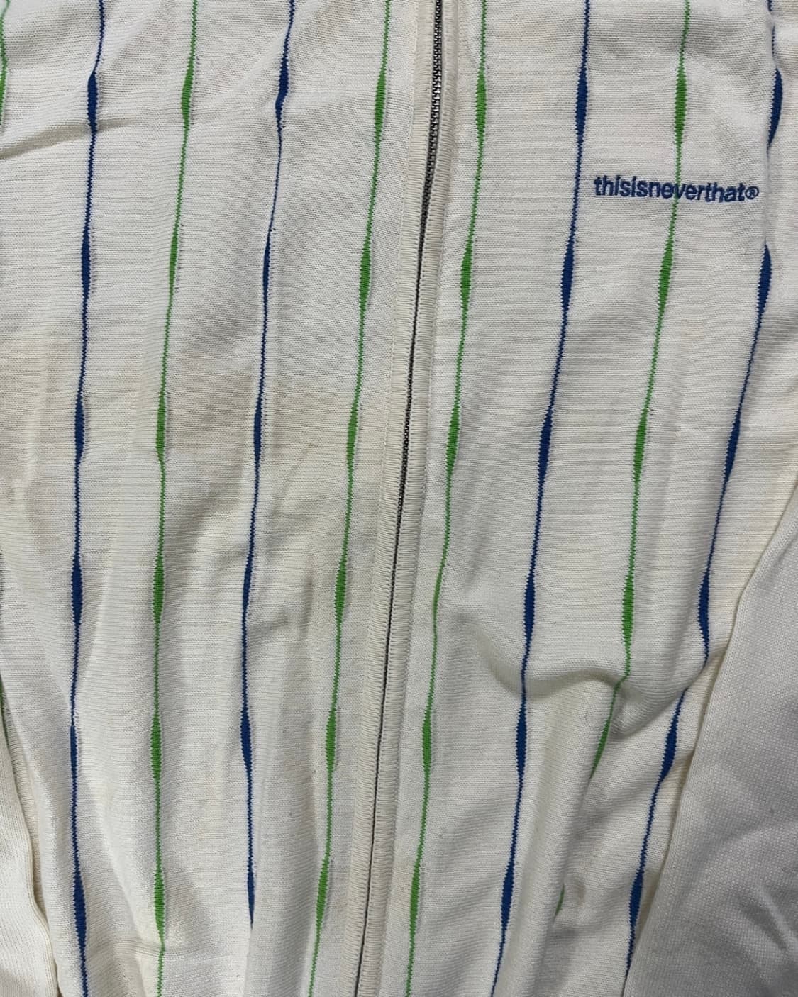 디스이즈네버댓 T로고 집업 폴로 아이보리 상품이미지4