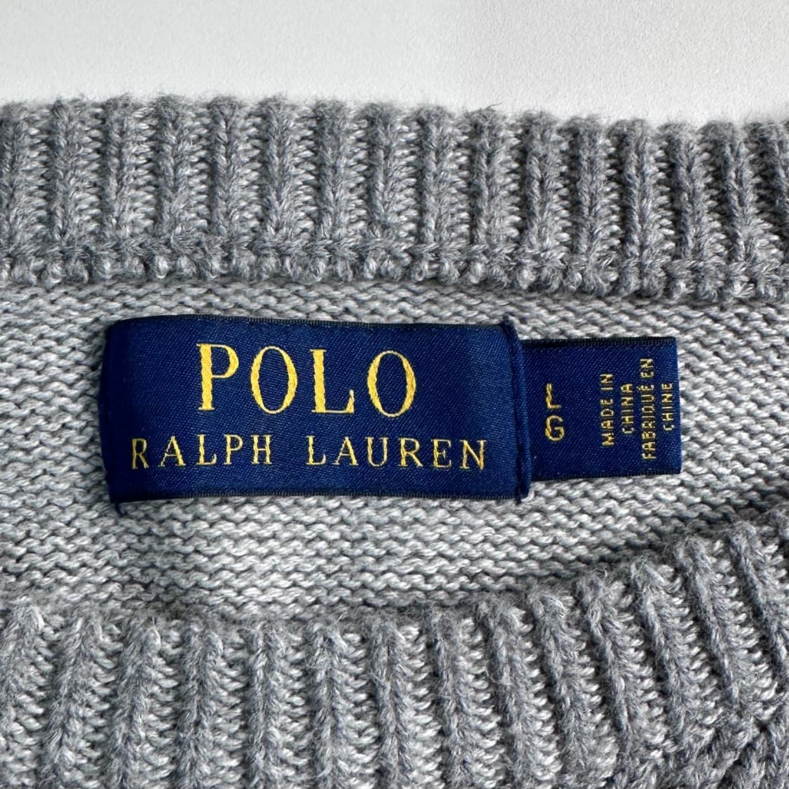 폴로 랄프로렌 그레이 코튼 니트 맨투맨 상품이미지6