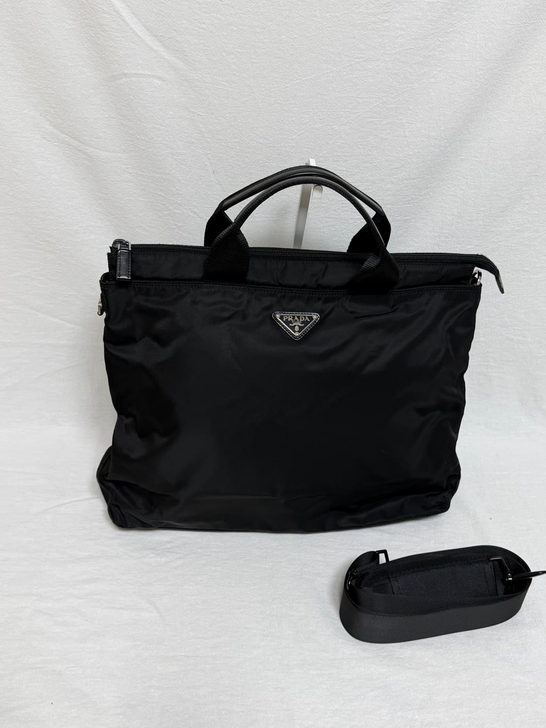 정품 프라다 포코노 나일론 블랙 토트백 숄더백 비지니스 노트북가방 상품이미지7