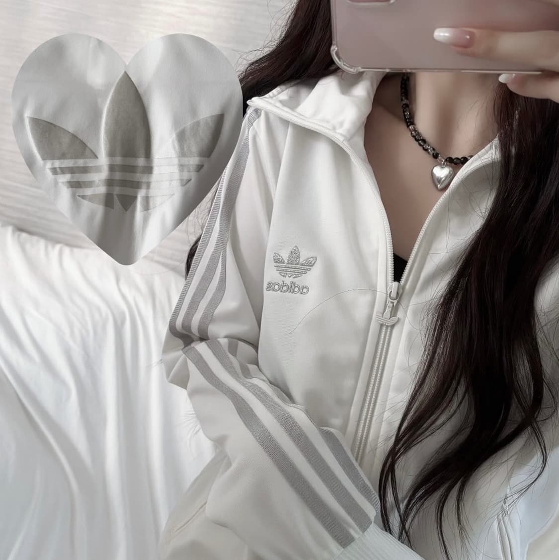 아디다스 화이트 실버 져지 상품이미지1