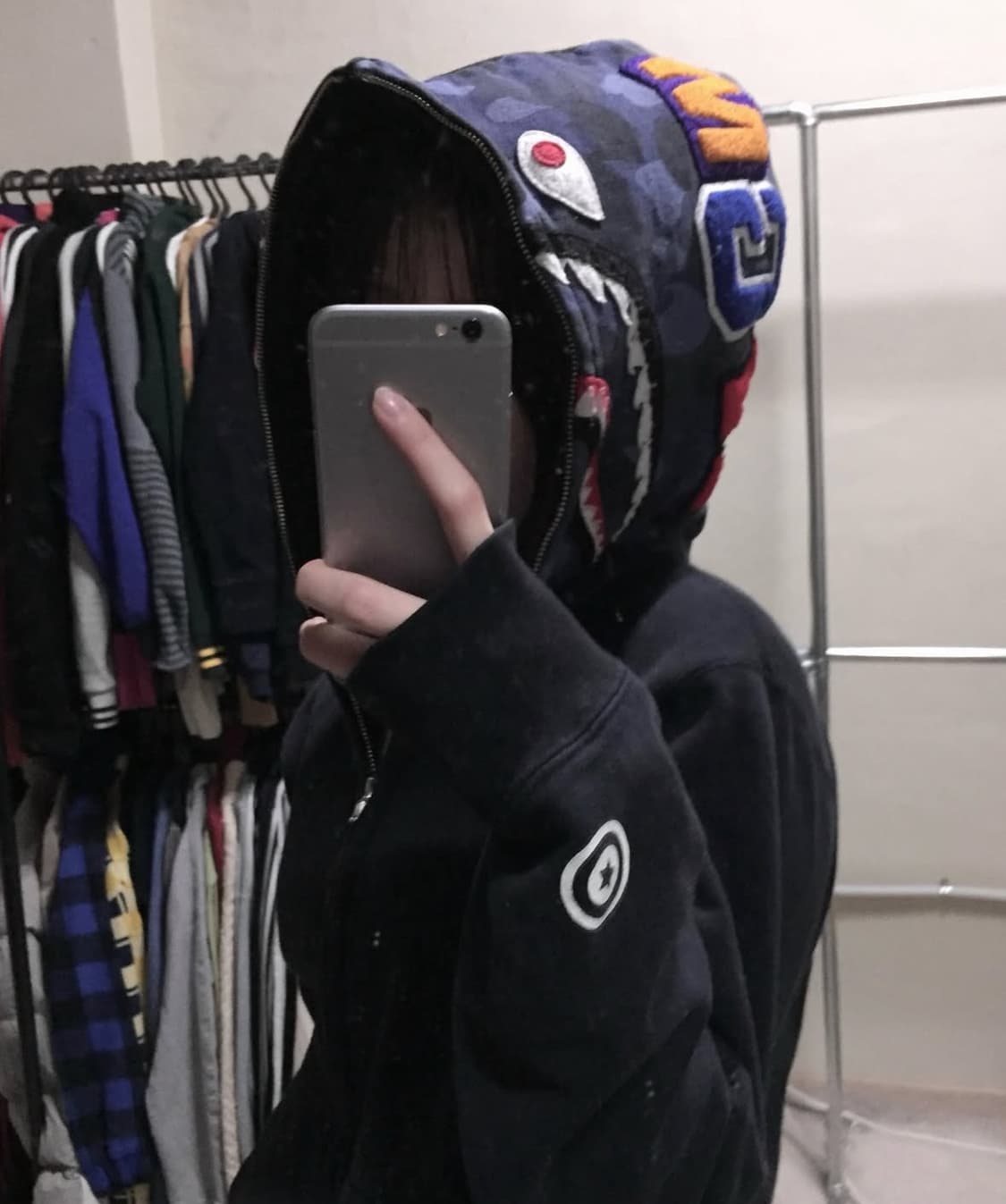 베이프 하프 블루 청계 카모 풀 후드집업 상품이미지1