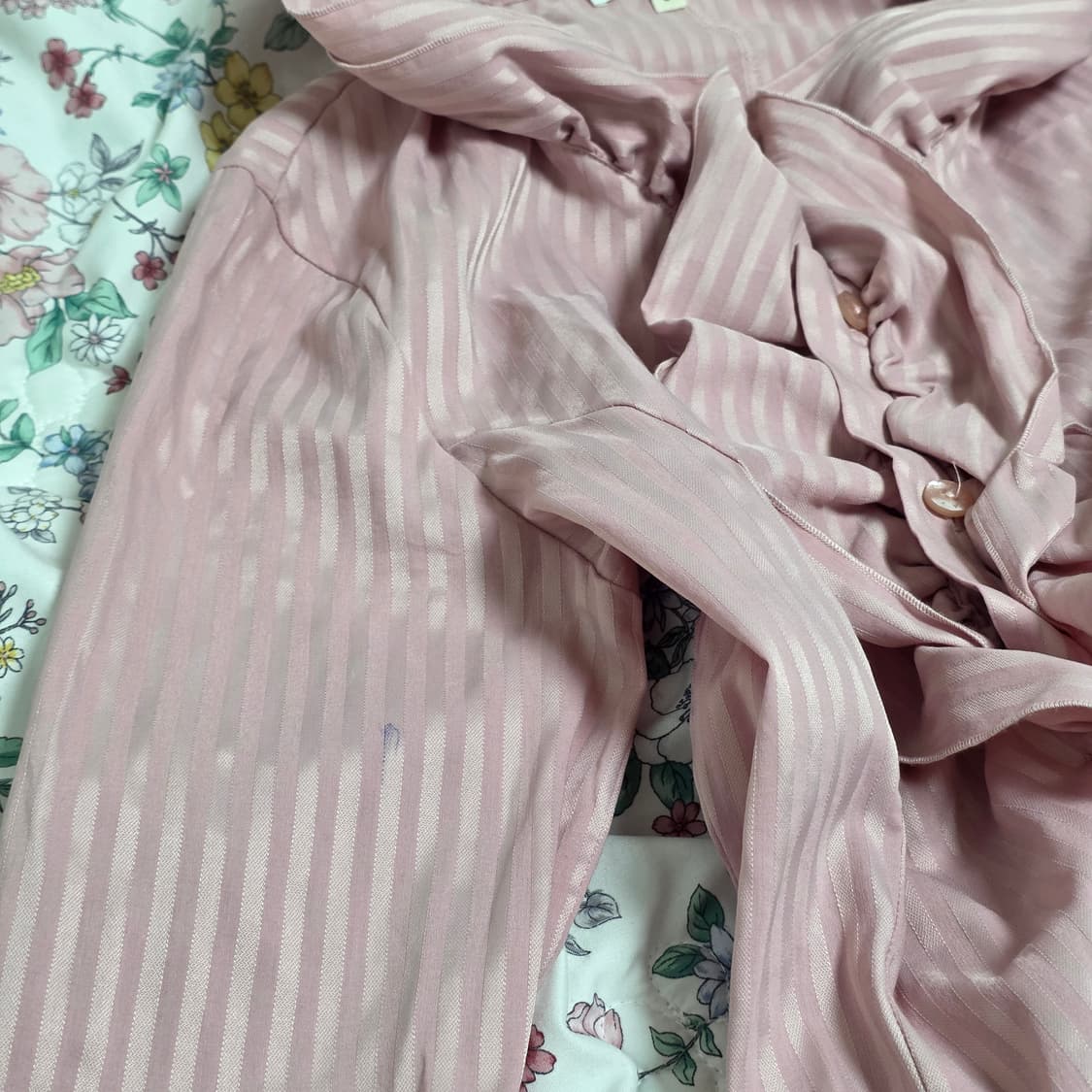 naracamicie 나라카미체)일본유럽빈티지 나나깔 긱시크 핑크셔링셔츠 상품이미지6