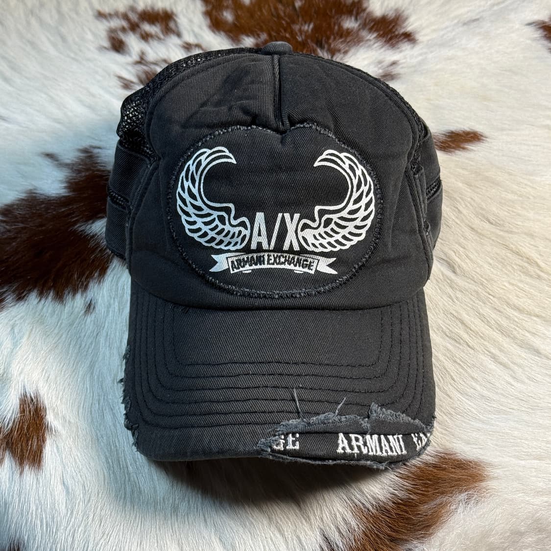 빈티지 아르마니 익스체인지 로고 매쉬 캡 상품이미지1
