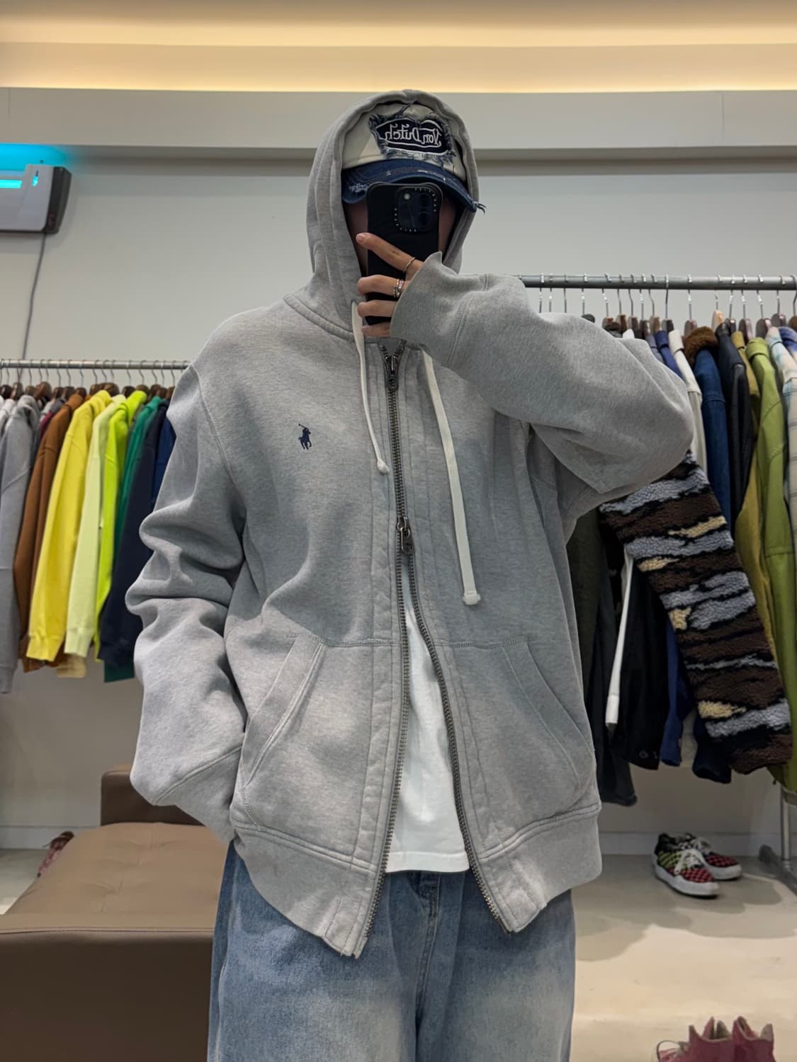 폴로 랄프로렌 투웨이 와플 후드집업 상품이미지9