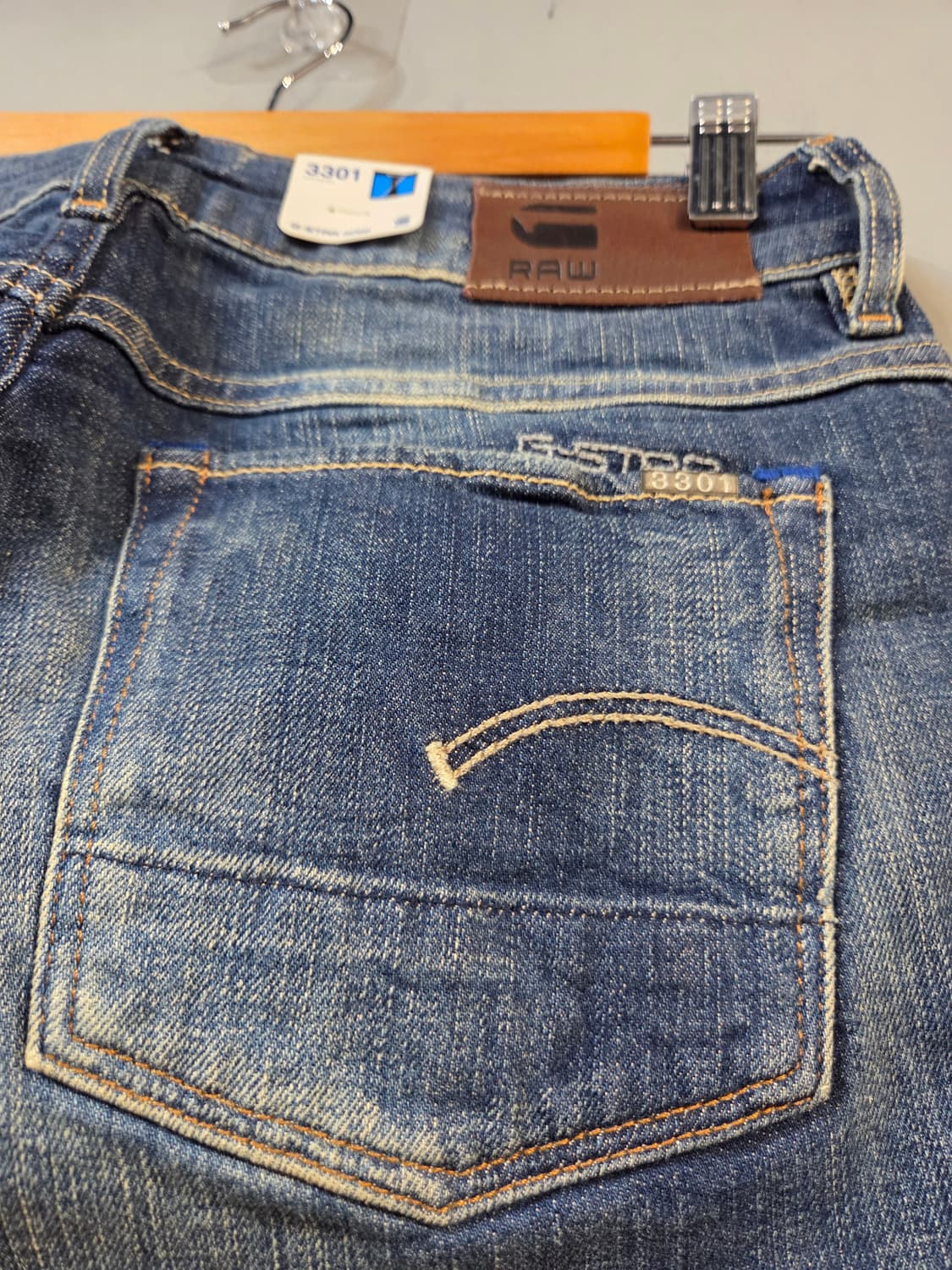 G-Star Raw 3301 데님 부츠컷 청바지(w27/L32) 상품이미지5
