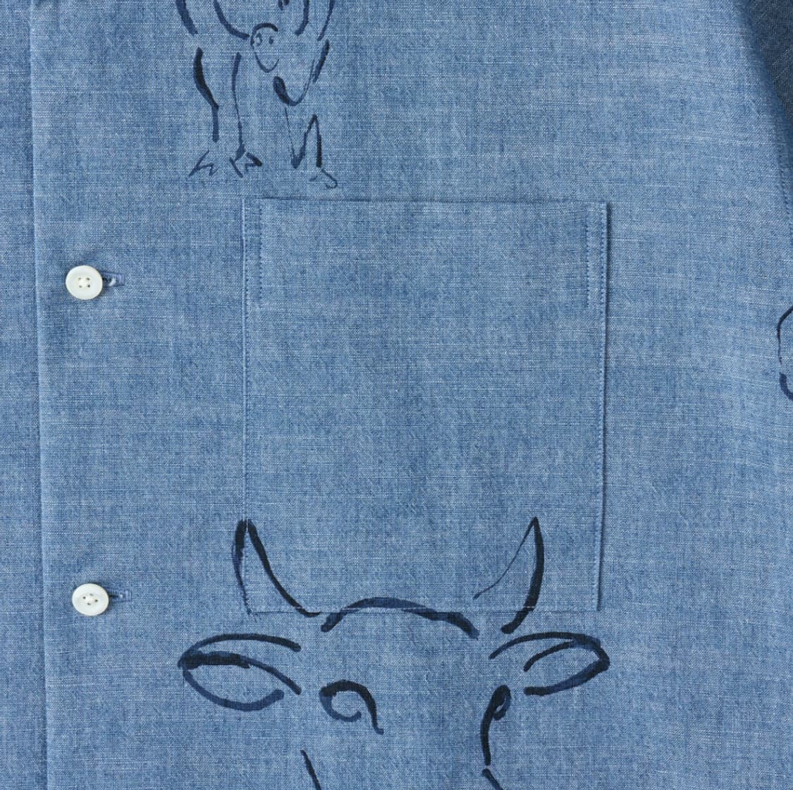 올드조 241OJ-SH07 indigo shirts drawing 상품이미지5