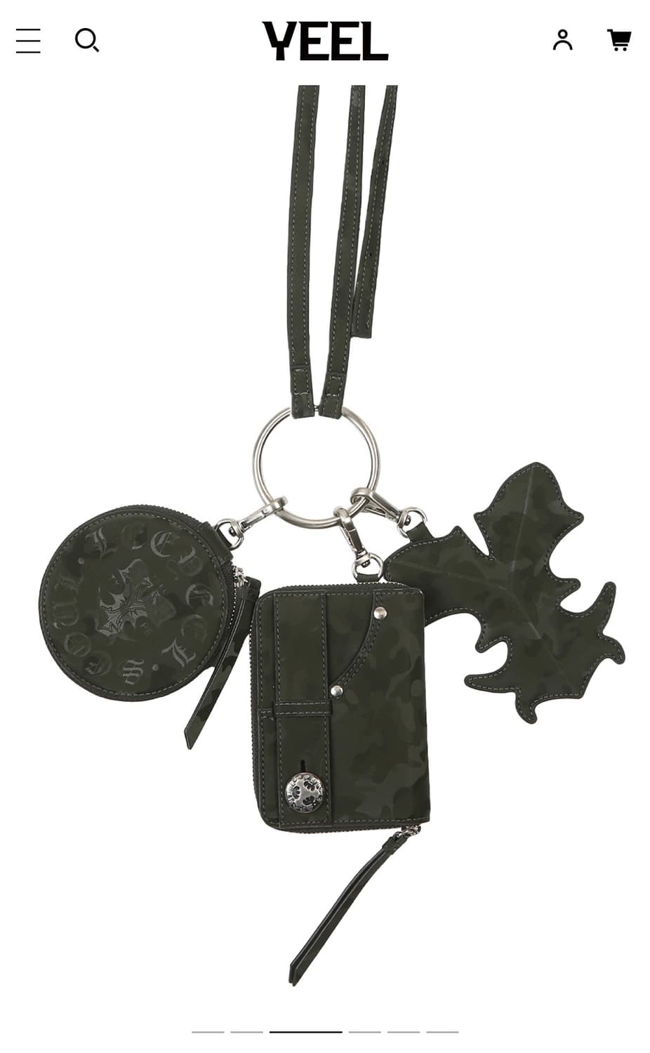 YEEL 트리플 키링 지갑 세트 카키 상품이미지1