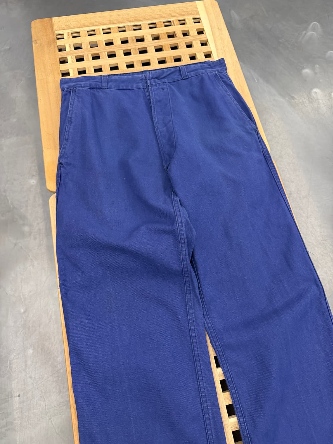1990s FADED WASHED NAVY BLUE 프렌치워크팬츠 상품이미지5