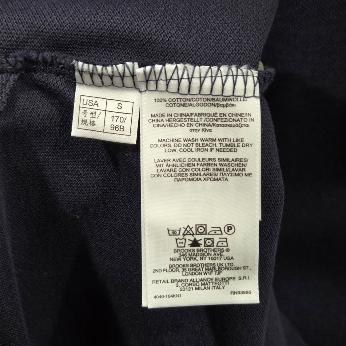 브룩스브라더스 피케 반팔 카라티 S 상품이미지4