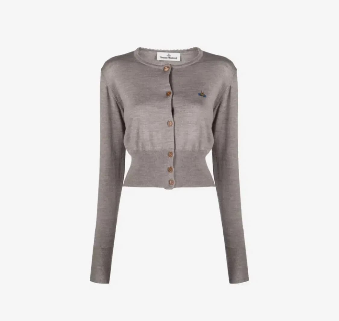 xxs비비안웨스트우드 베아 크롭 가디건 스톤 (w) 상품이미지1