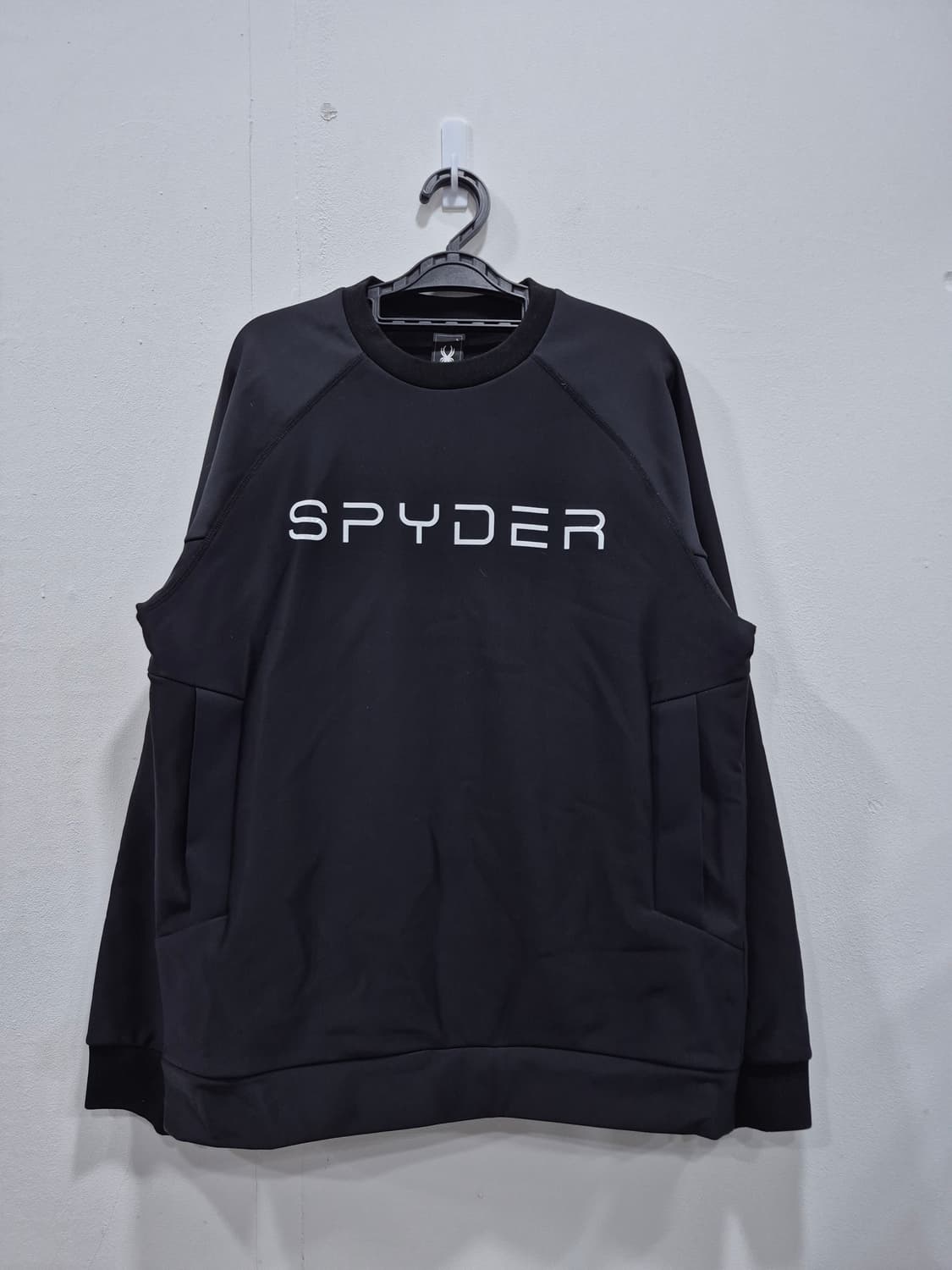 스파이더 안감기모 프론트 레터링 로고 맨투맨 남성 100사이즈 상품이미지2