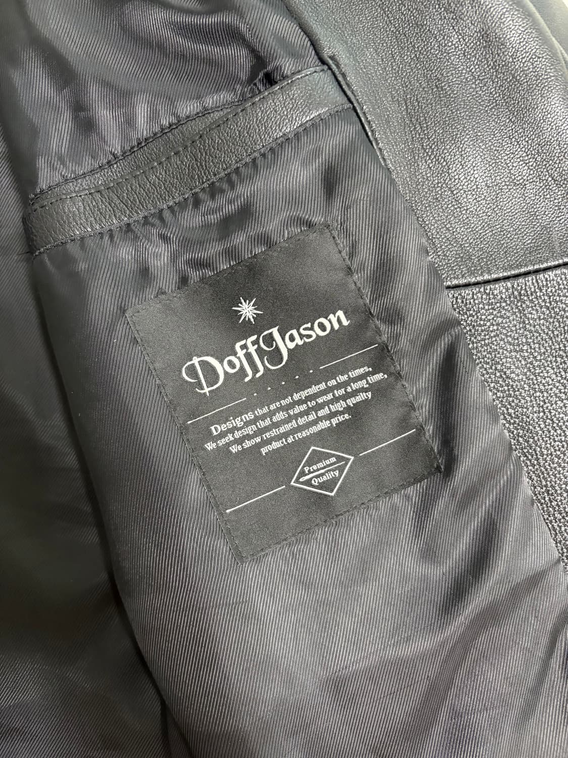 도프제이슨 램스킨 양가죽 더블 라이더 자켓 XL 상품이미지6