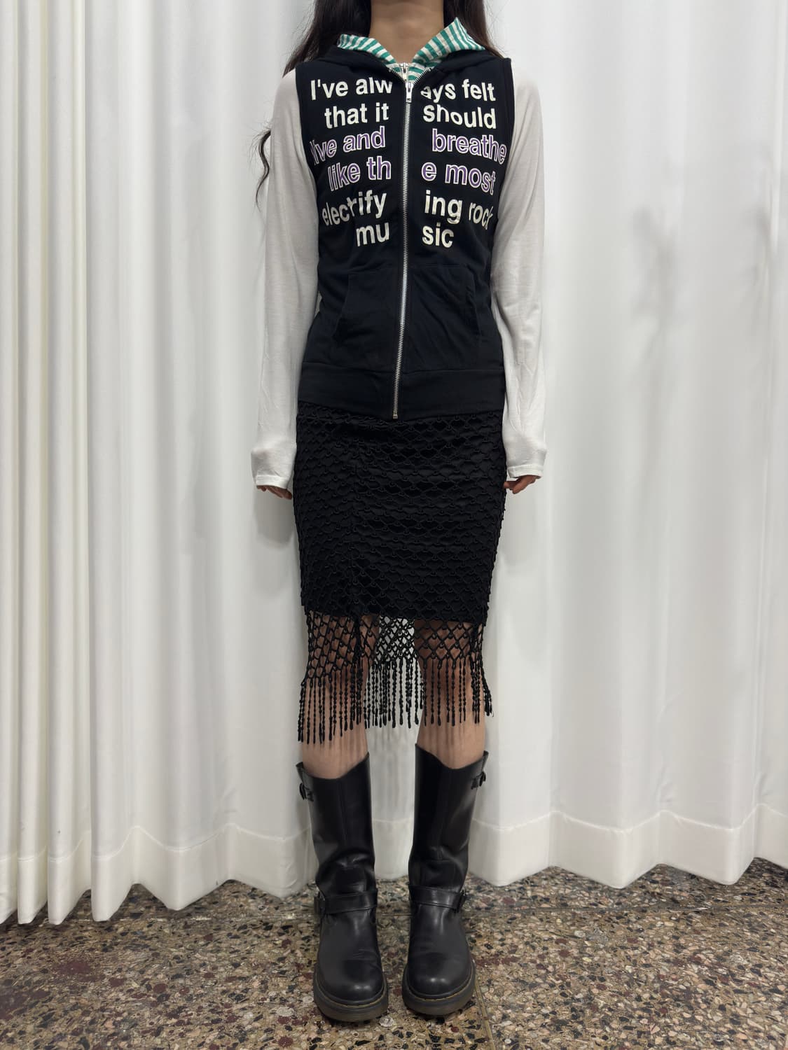 layered hood vest zipup 상품이미지3
