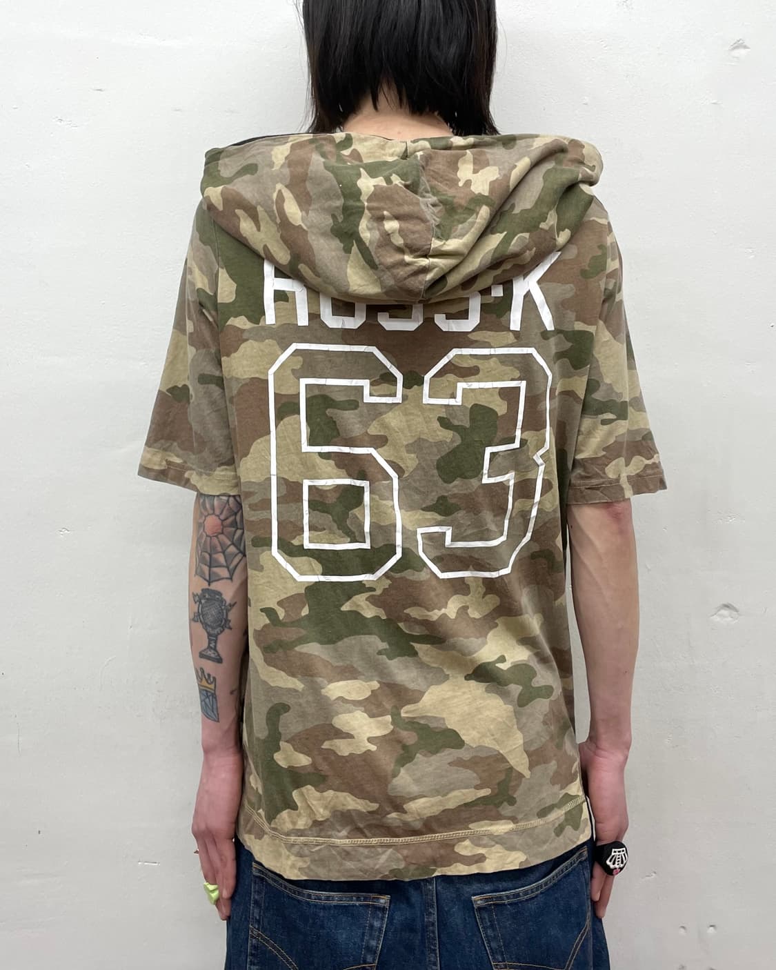 High-neck camouflage hoodie T-shirt  상품이미지2