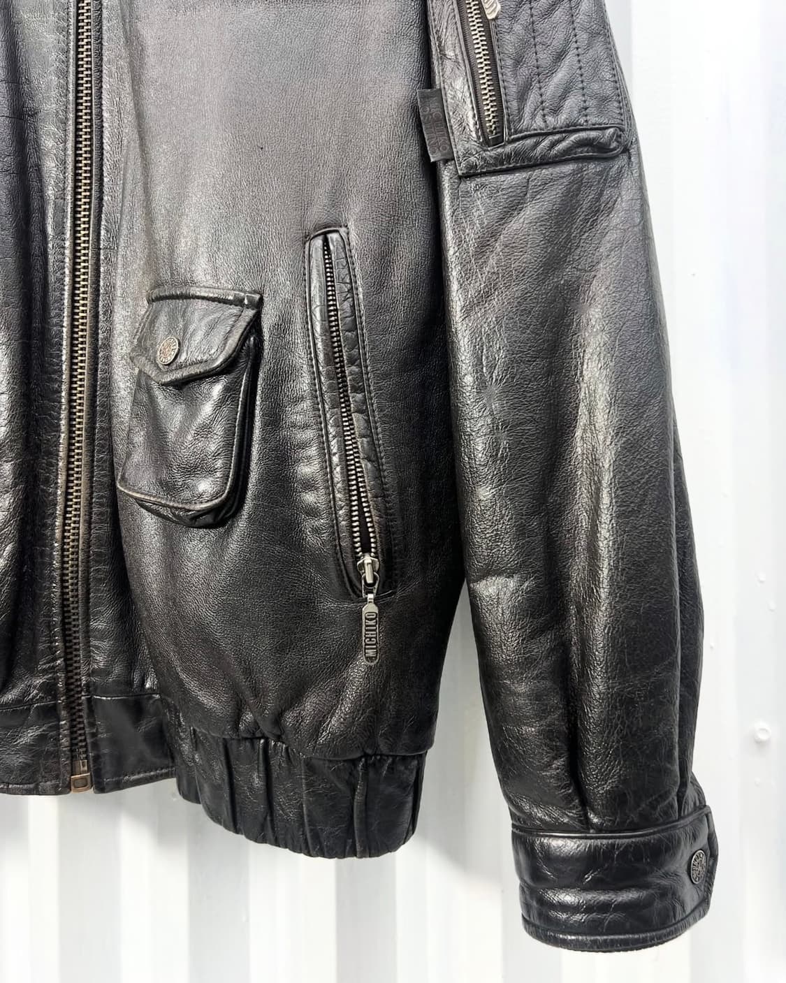 90s) Michiko Koshino cowhide bomber 상품이미지4