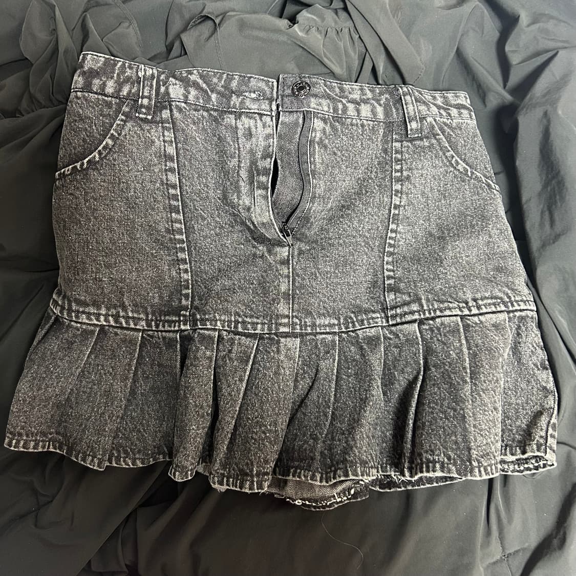 Y2k 흑청 데님 스커트 상품이미지1