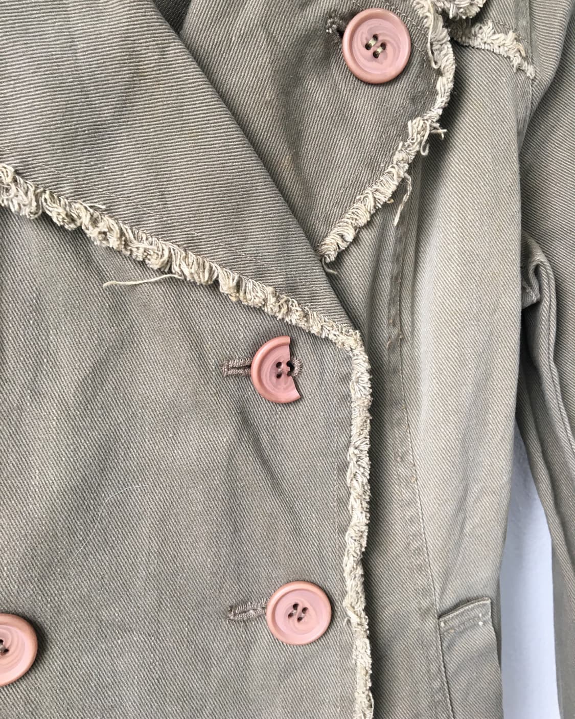 Belted grunge mood double button jacket 상품이미지3