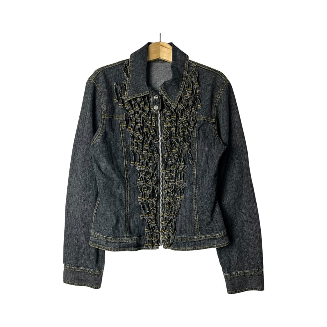 [Espritmur] 데님 러플 집업 자켓  상품이미지1