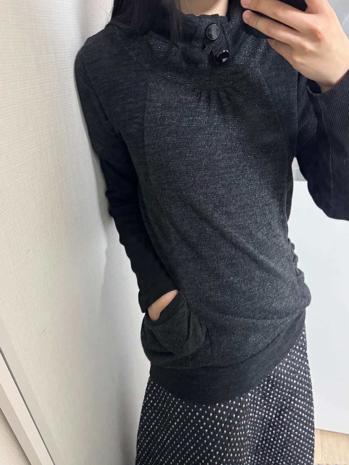 Vintage high neck knit 상품이미지1