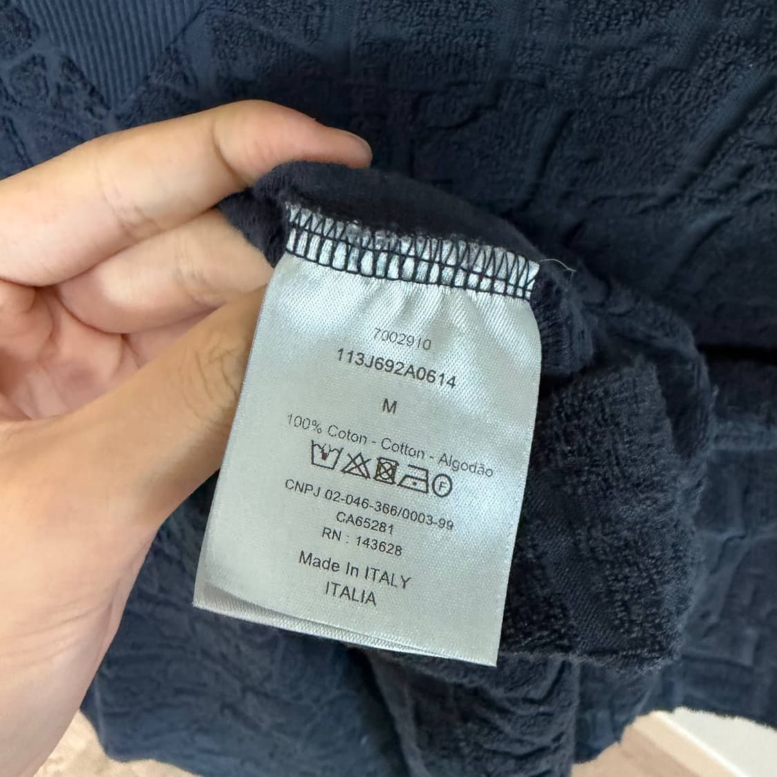 [정품/M] 디올 오블리크 테리 코튼 반팔티 상품이미지3