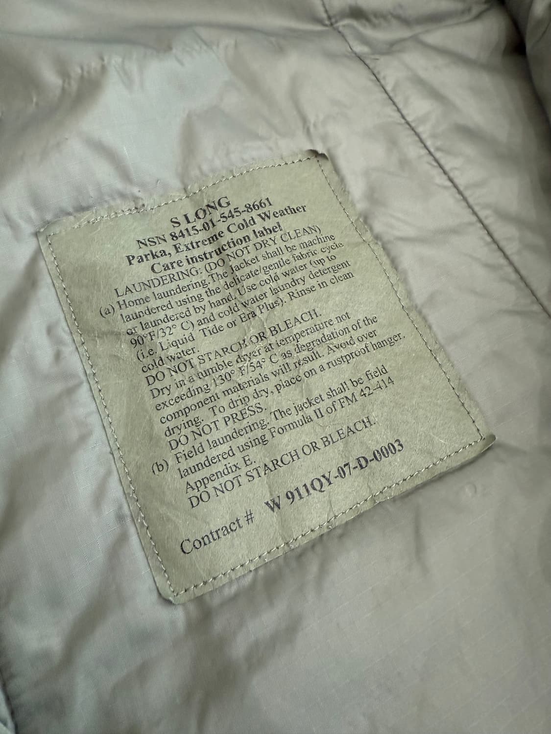 • 미군 오리지널 레벨7 프리마로프트 셋업. 사이즈 굳. 상품이미지3