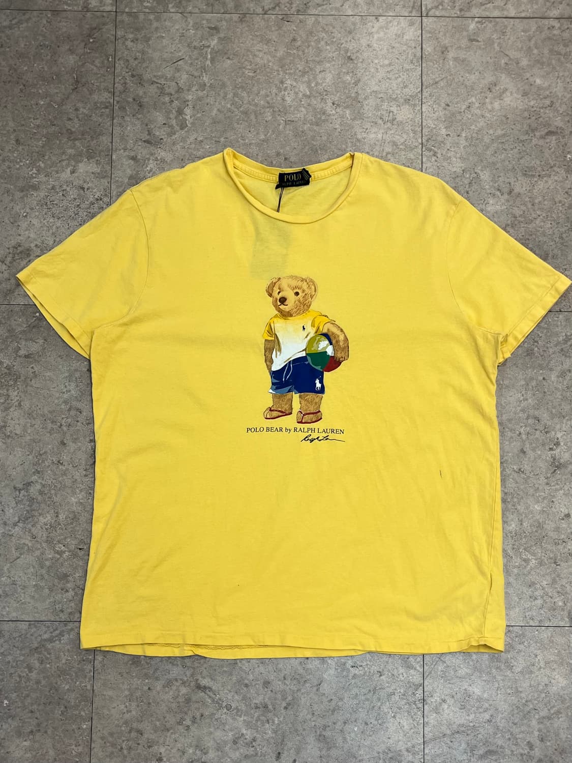 폴로 랄프로렌 베어 반팔티 옐로우 XL #csz3835 상품이미지4