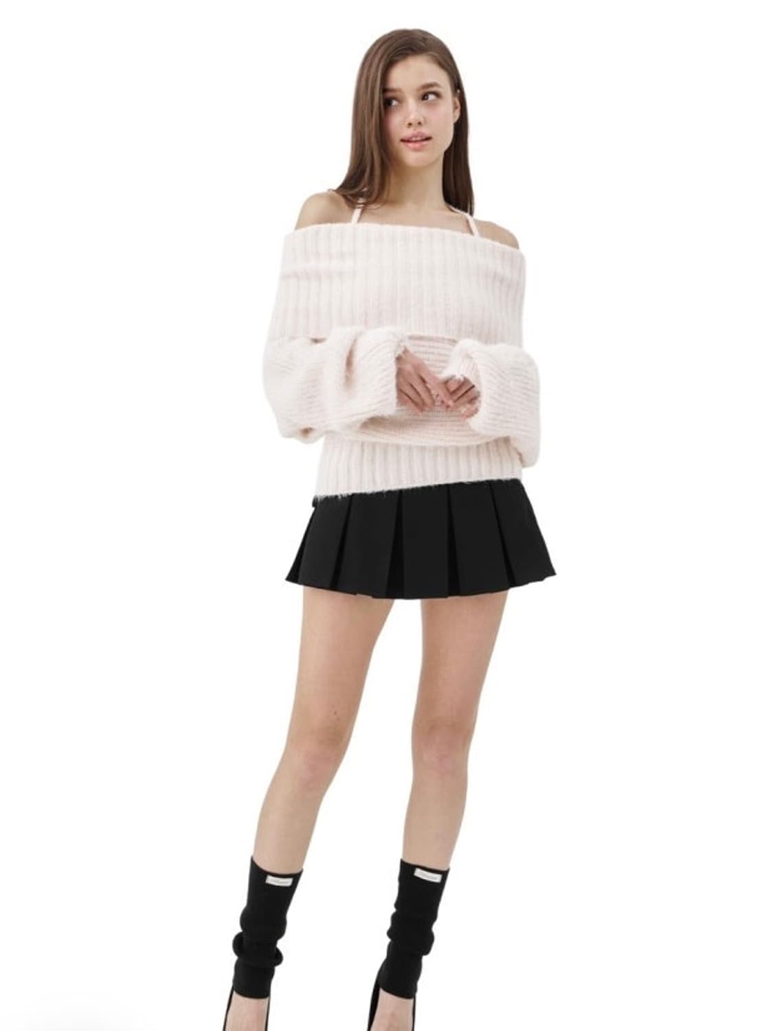 클리시어 팔레트 니트 화이트 상품이미지1