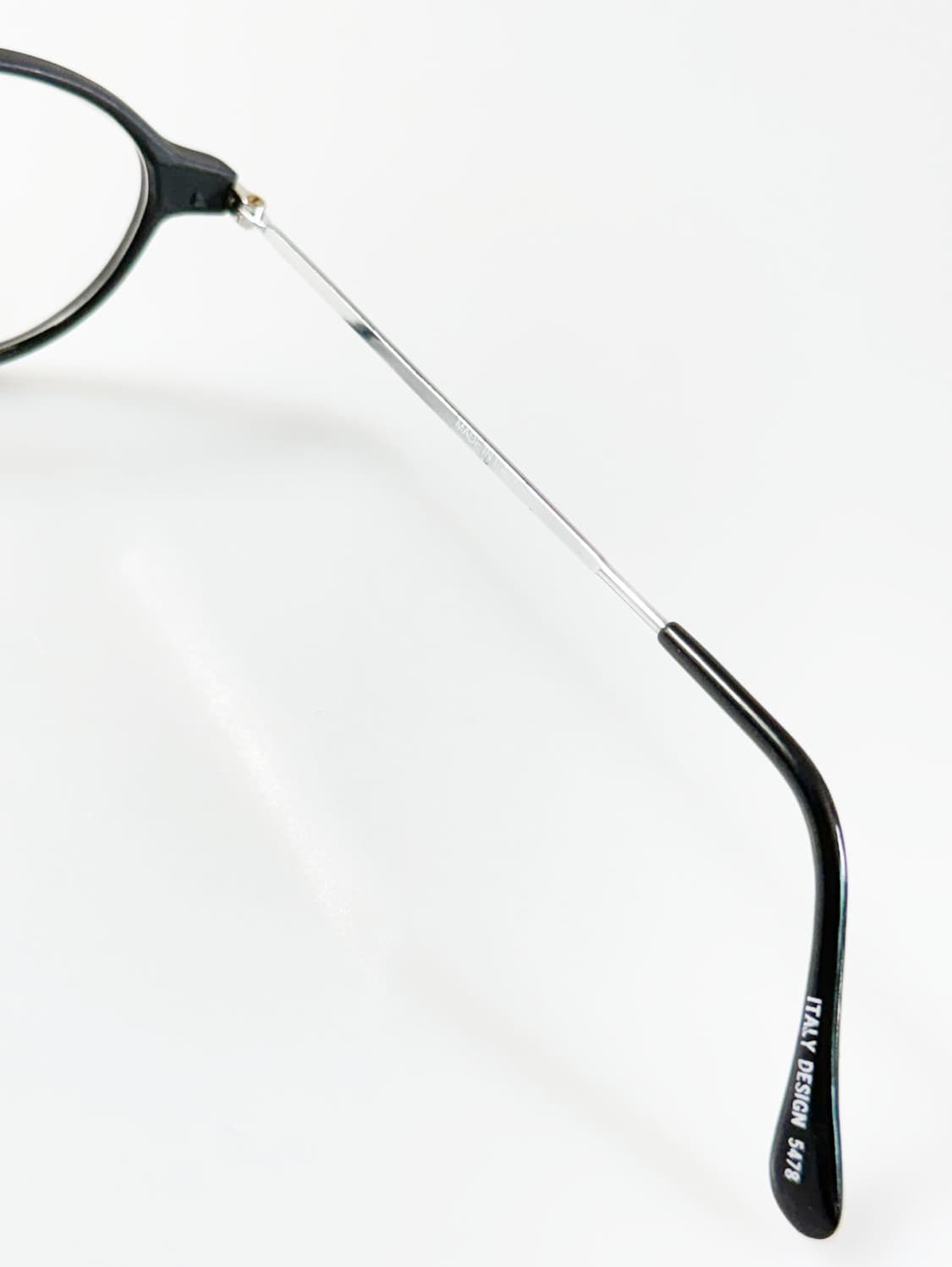 90s VORTEX 블랙 실버 뿔테 오벌 프레임 빈티지 안경 상품이미지6