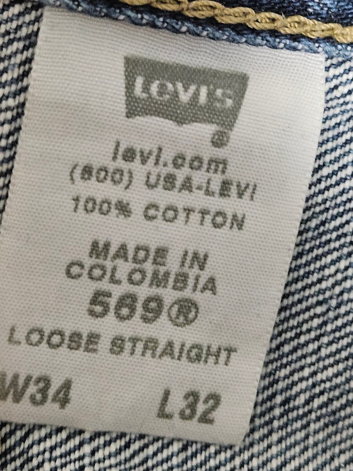 Levis 리바이스 569 루즈 스트레이트 찢청바지 데미지 워싱 데님팬츠 상품이미지4