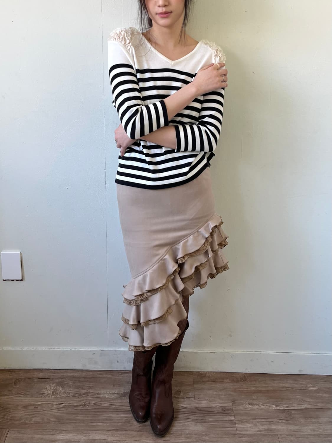 Dolly-Sean 레이스 숄더 스웨터 상품이미지7