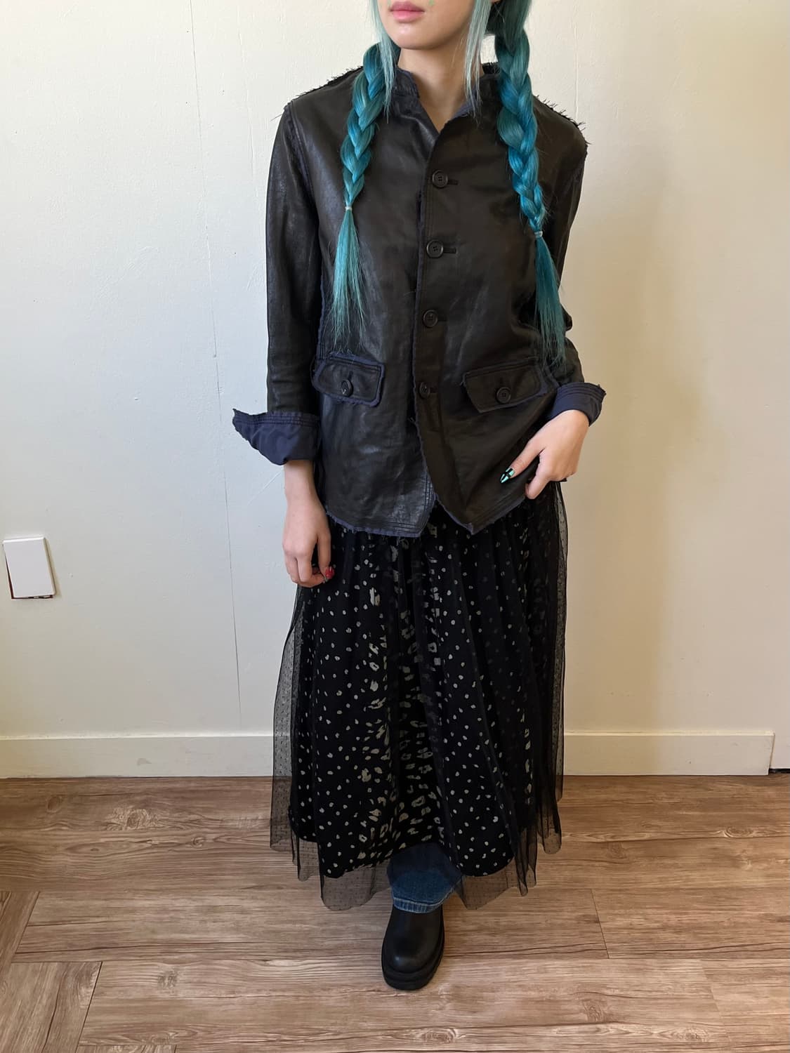 vis 도트 프릴 스커트 상품이미지5