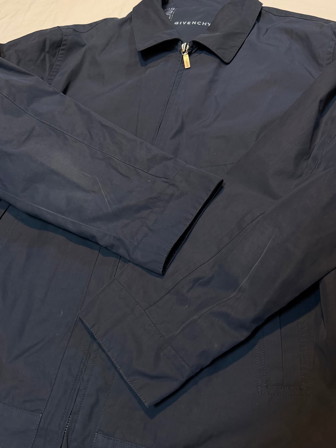 00s 지방시 아카이브 블루종 폴리쉘 스윙탑 네이비 상품이미지6