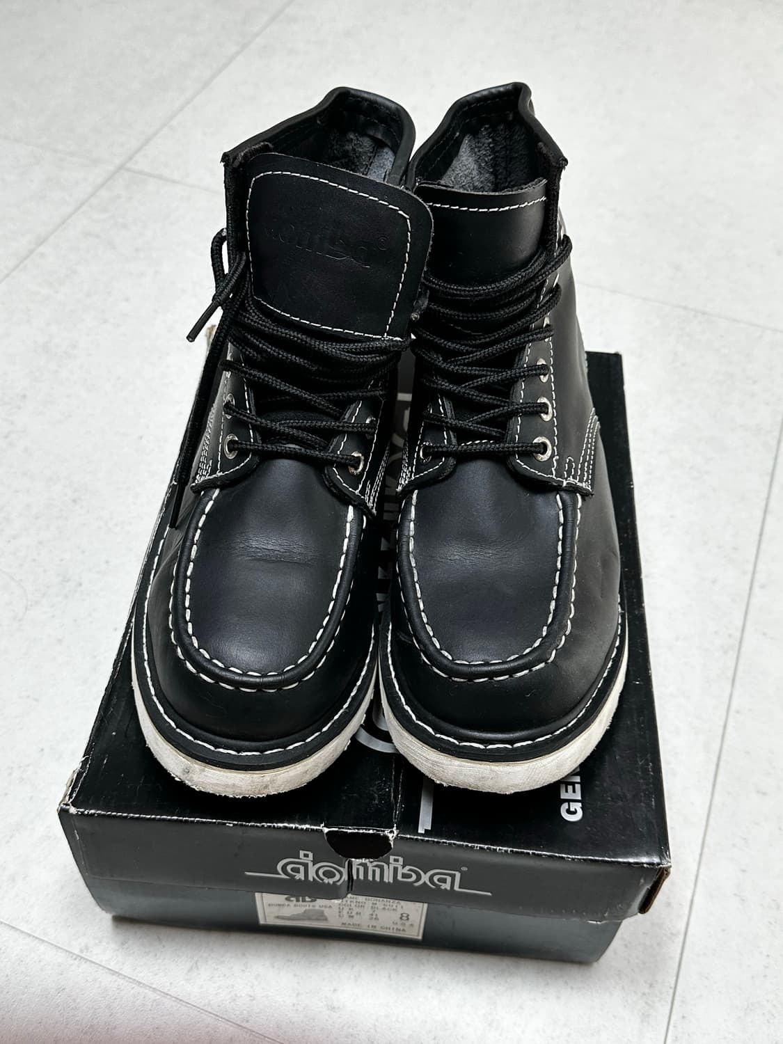 돔바 남자 소가죽 워커 상품이미지2