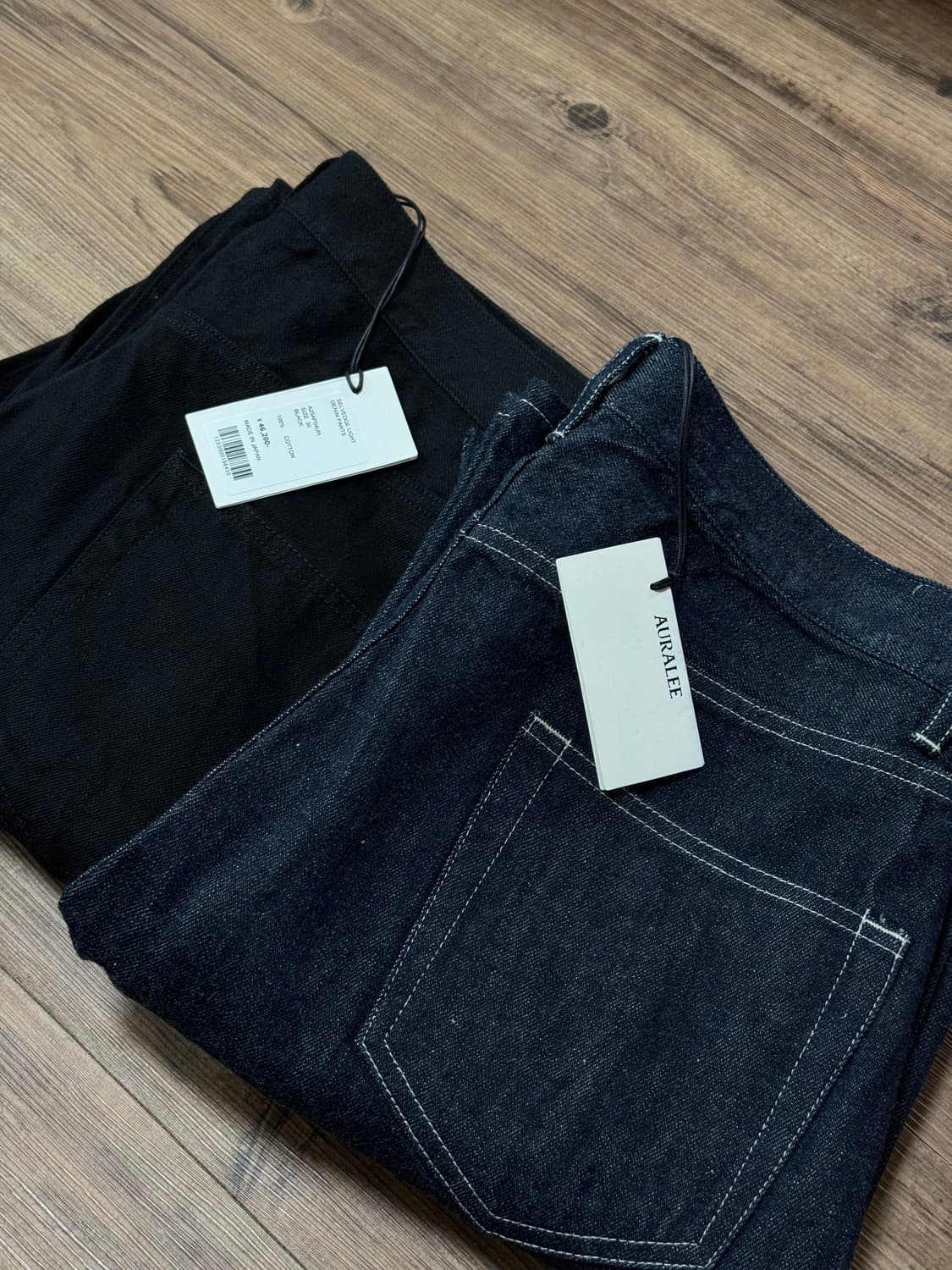 [30] 오라리 우메다 한큐 익스클루시브 셀비지 라이트데님 블랙 상품이미지2