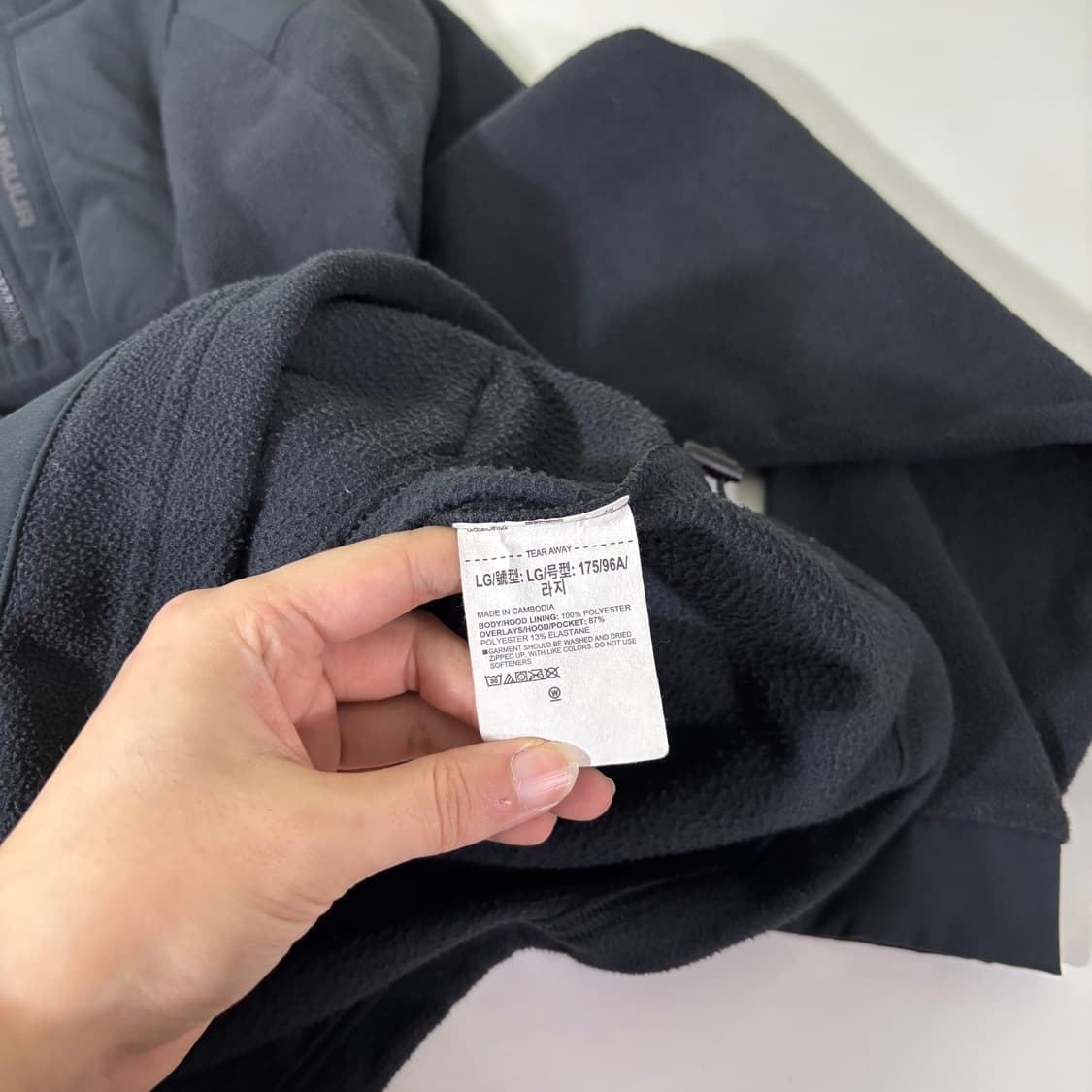 L 언더아머 블랙 반집업 플리스 후드티 상품이미지5