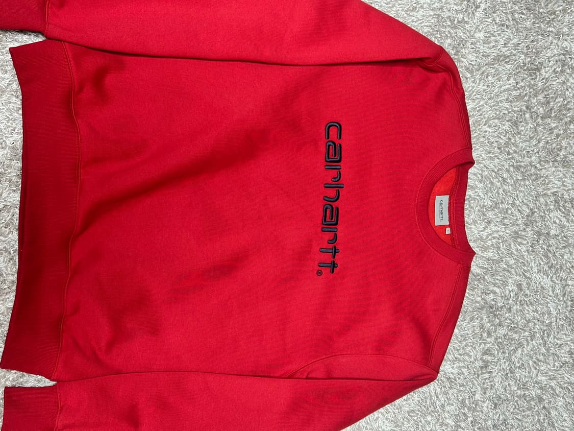 칼하트 빨간색 맨투맨티 상품이미지3