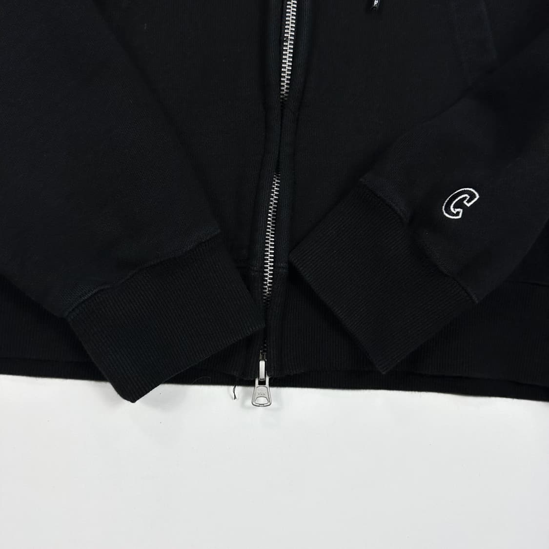 커버낫 투웨이 블랙 헤비 코튼 후드집업 (S) 상품이미지5