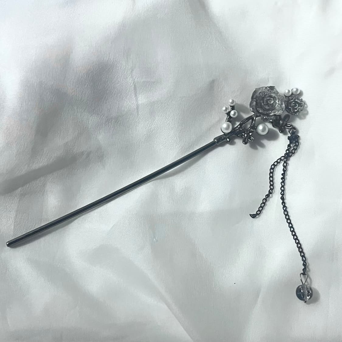 오리엔탈 고스 고딕 비녀 꽃 플라워 엔틱 앤틱 헤어 상품이미지3