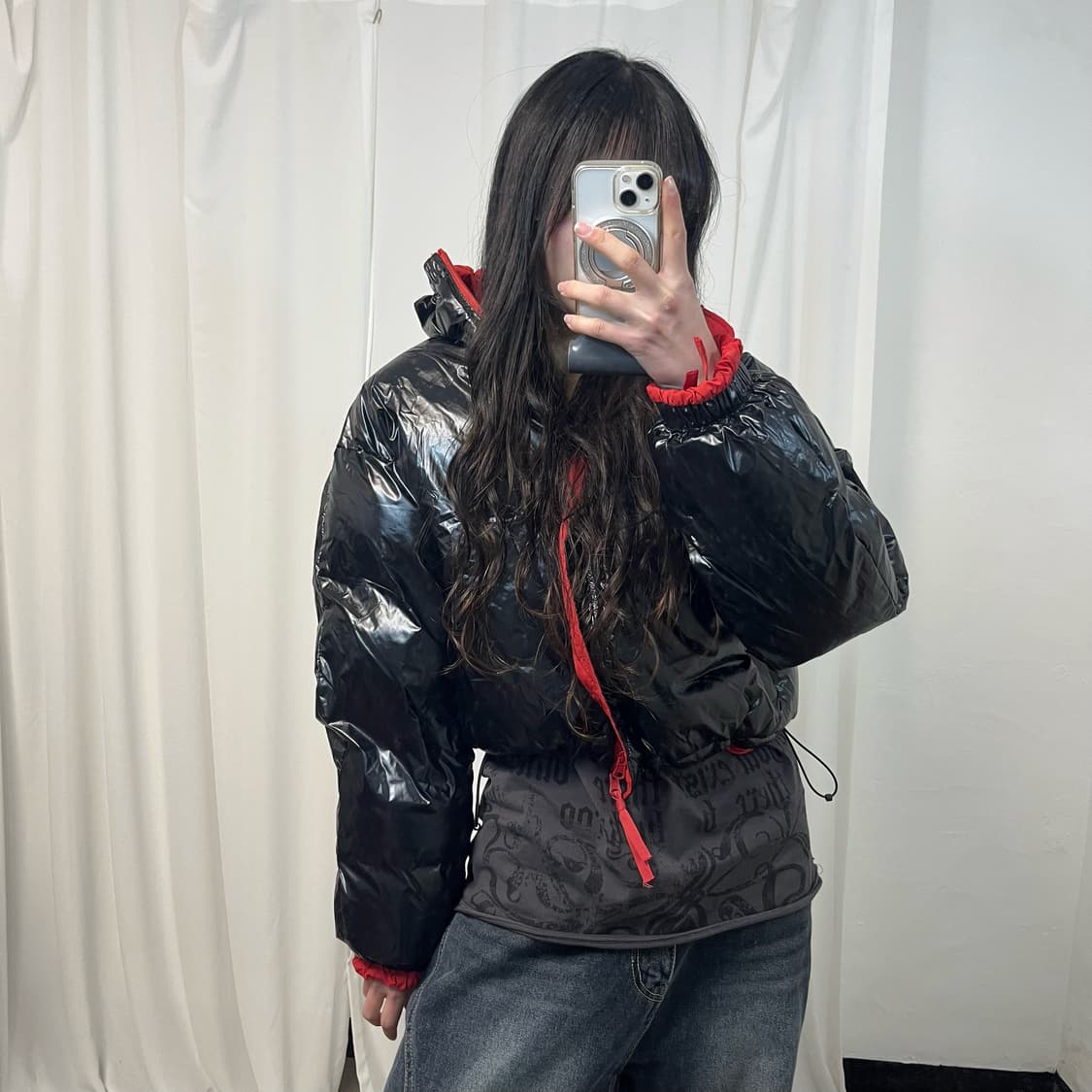 Partimento Reversible Shirring Puffer Ja 상품이미지1