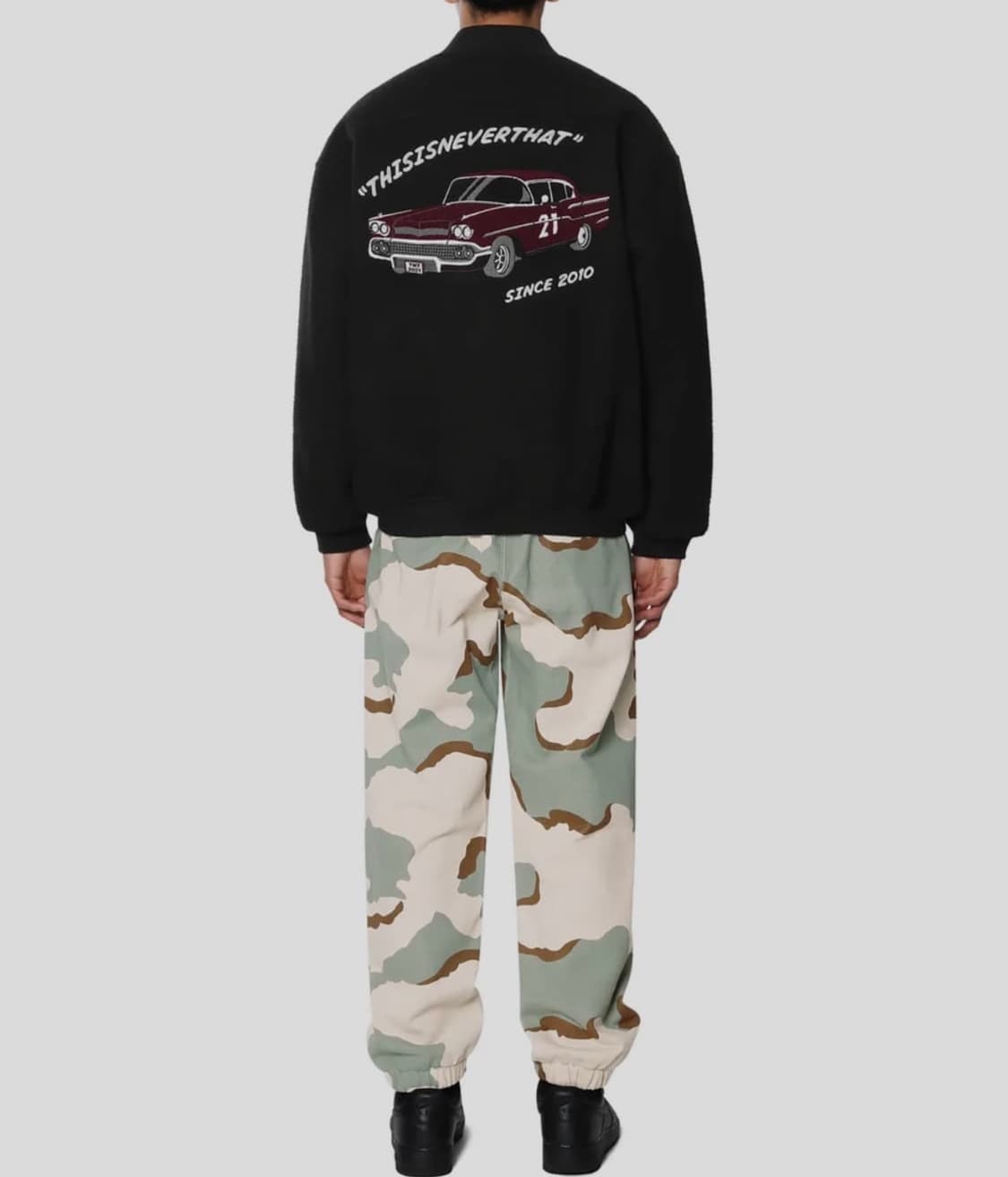 디스이즈네버댓 올드 카 자동차 바시티 야구점퍼 자켓 블랙 L 상품이미지5