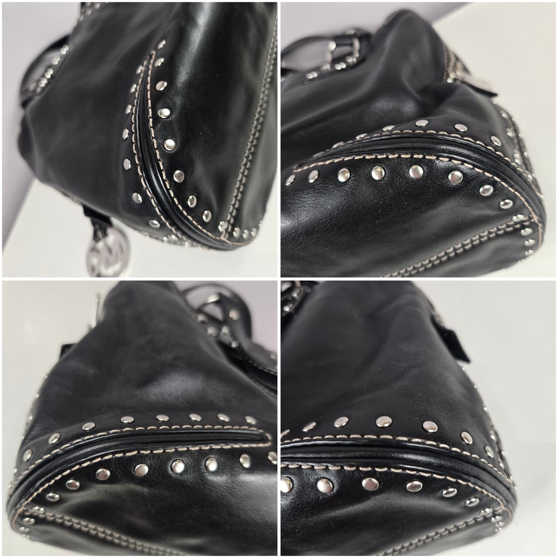 마이클코어스 Asor 아스터 백 스터드 토트백 가방 정품 블랙 은장 상품이미지8