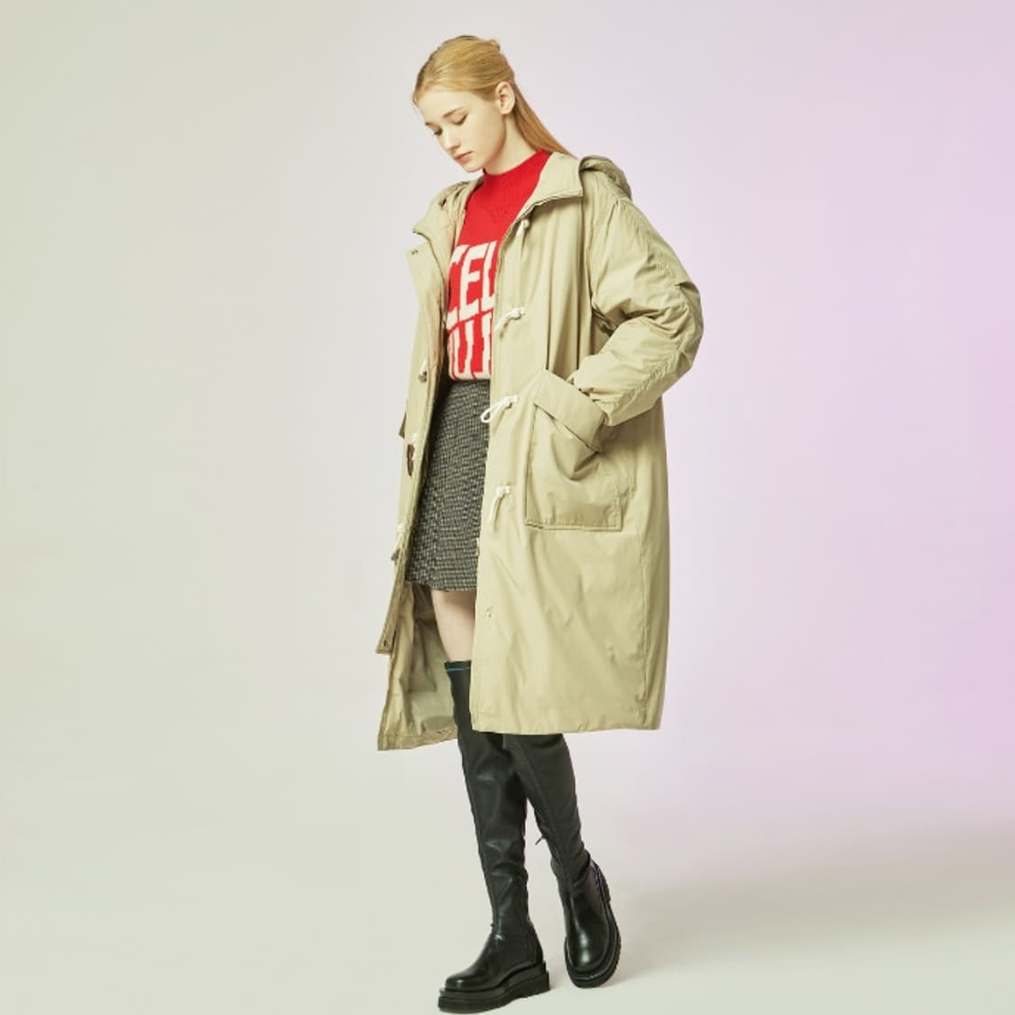 CC콜렉트(cc collect) 토글장식 후드 구스패딩 55-66 상품이미지2