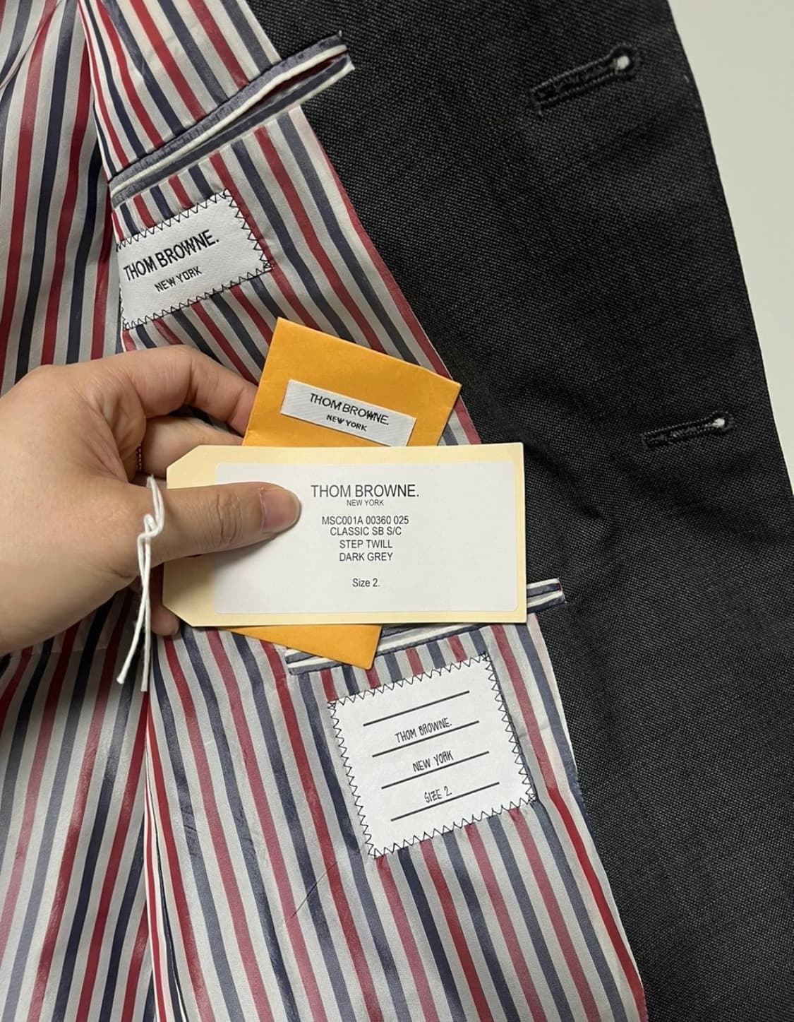 톰브라운 남성 블레이저 다크 그레이 Size 2 상품이미지3