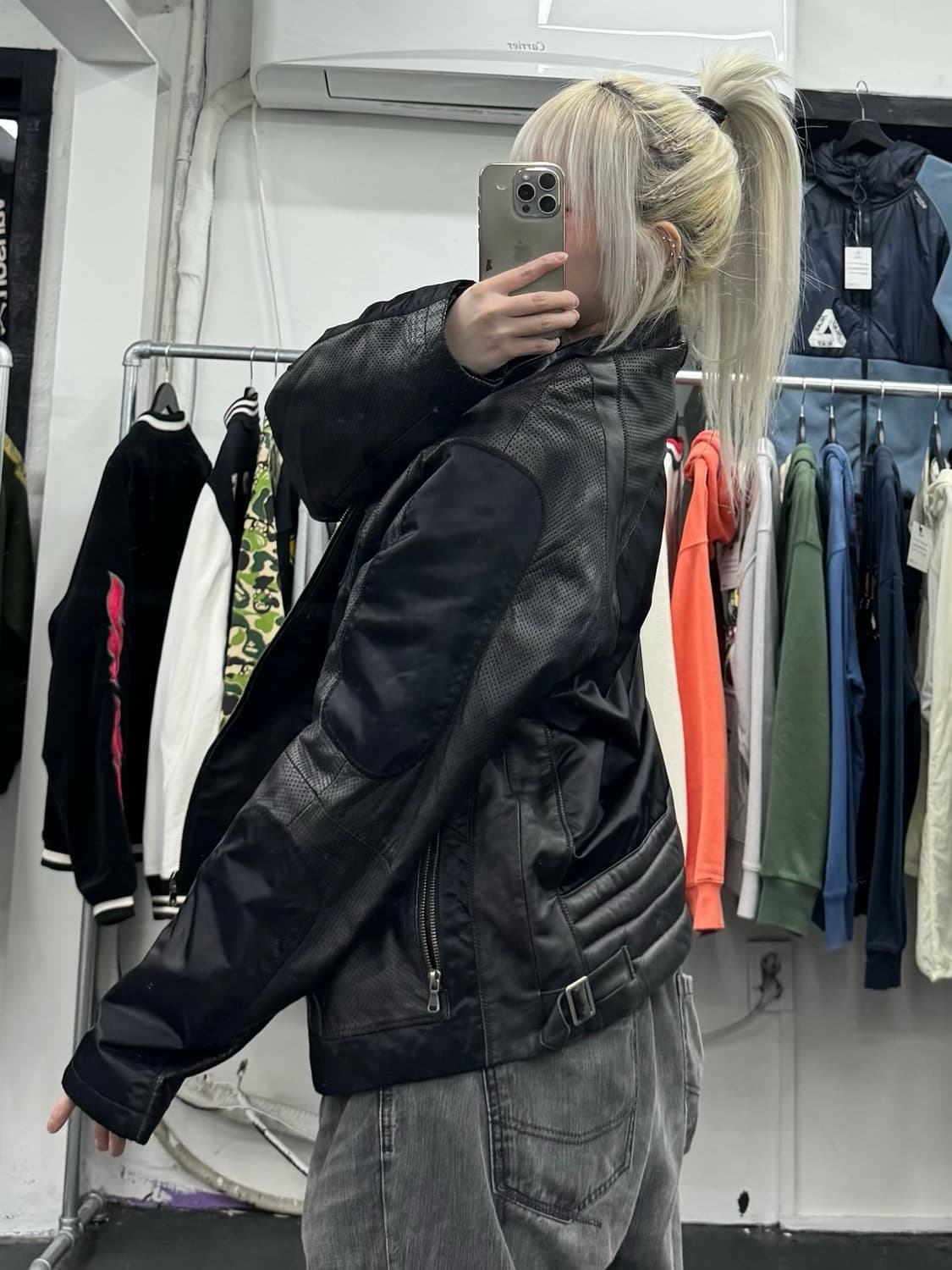 FUBU 푸부 양가죽 바이커 자켓 상품이미지4